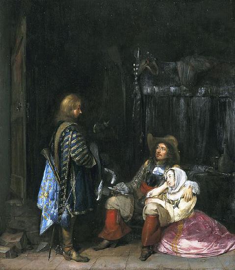 Gerard ter Borch the Younger The messenger, known as The unwelcome news oil painting picture